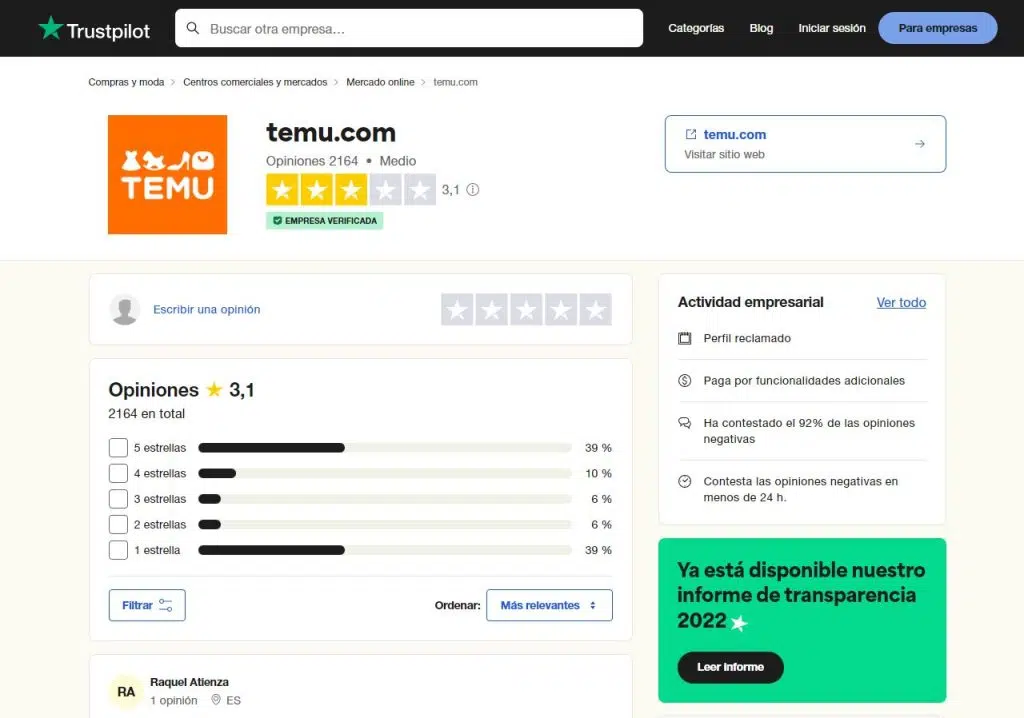 Es confiable Temu, la app para comprar como millonario?