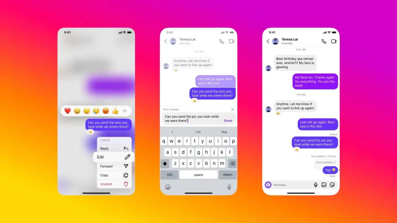 Nuevas Funciones de DM en Instagram: Editar Mensajes, Chats Anclados y Más